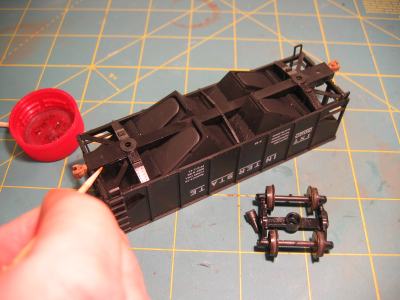 Gluing the coupler box lid